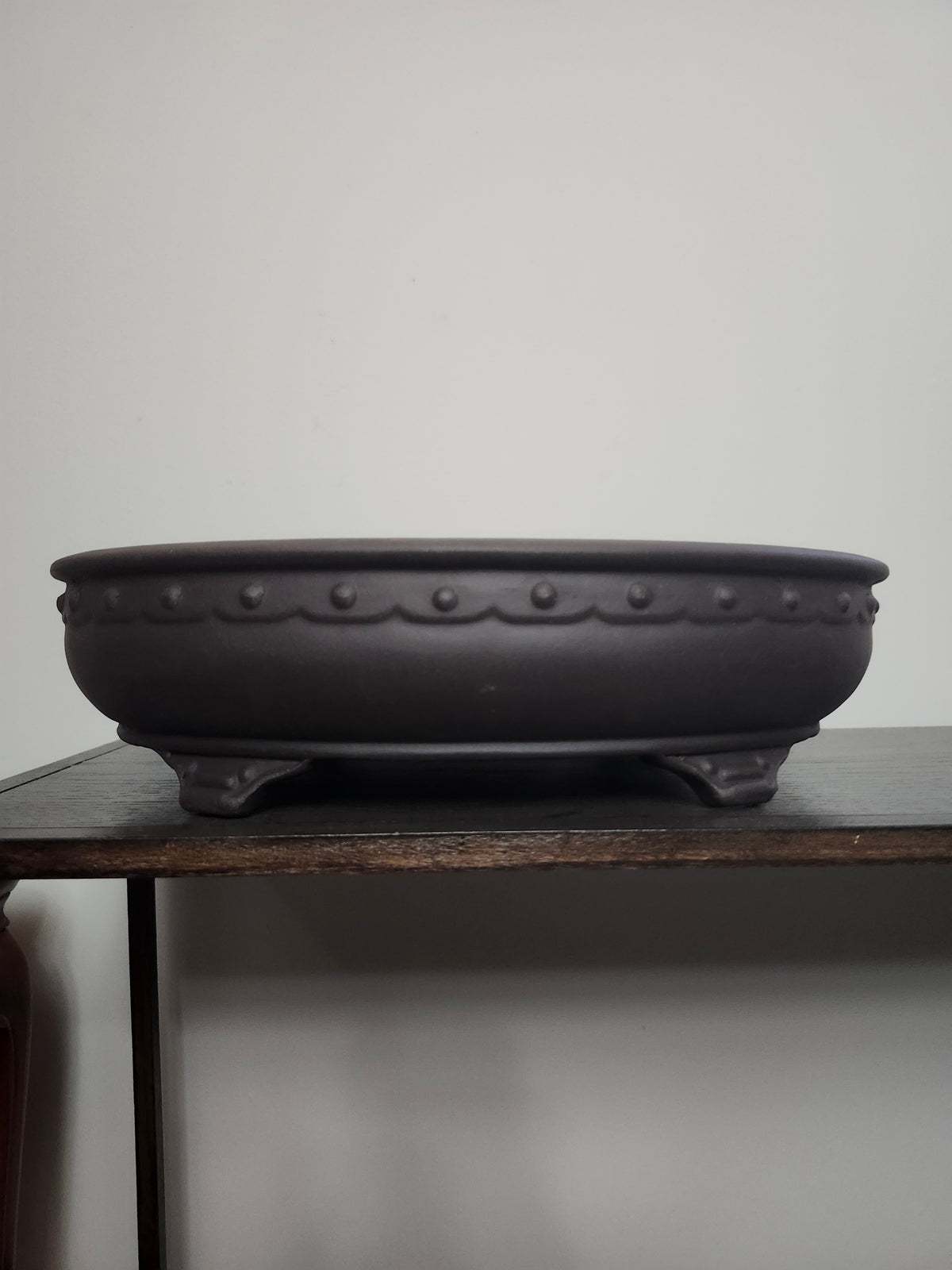 Amazing 12"  Oval Unglazed Bonsai Pot (drum style)
