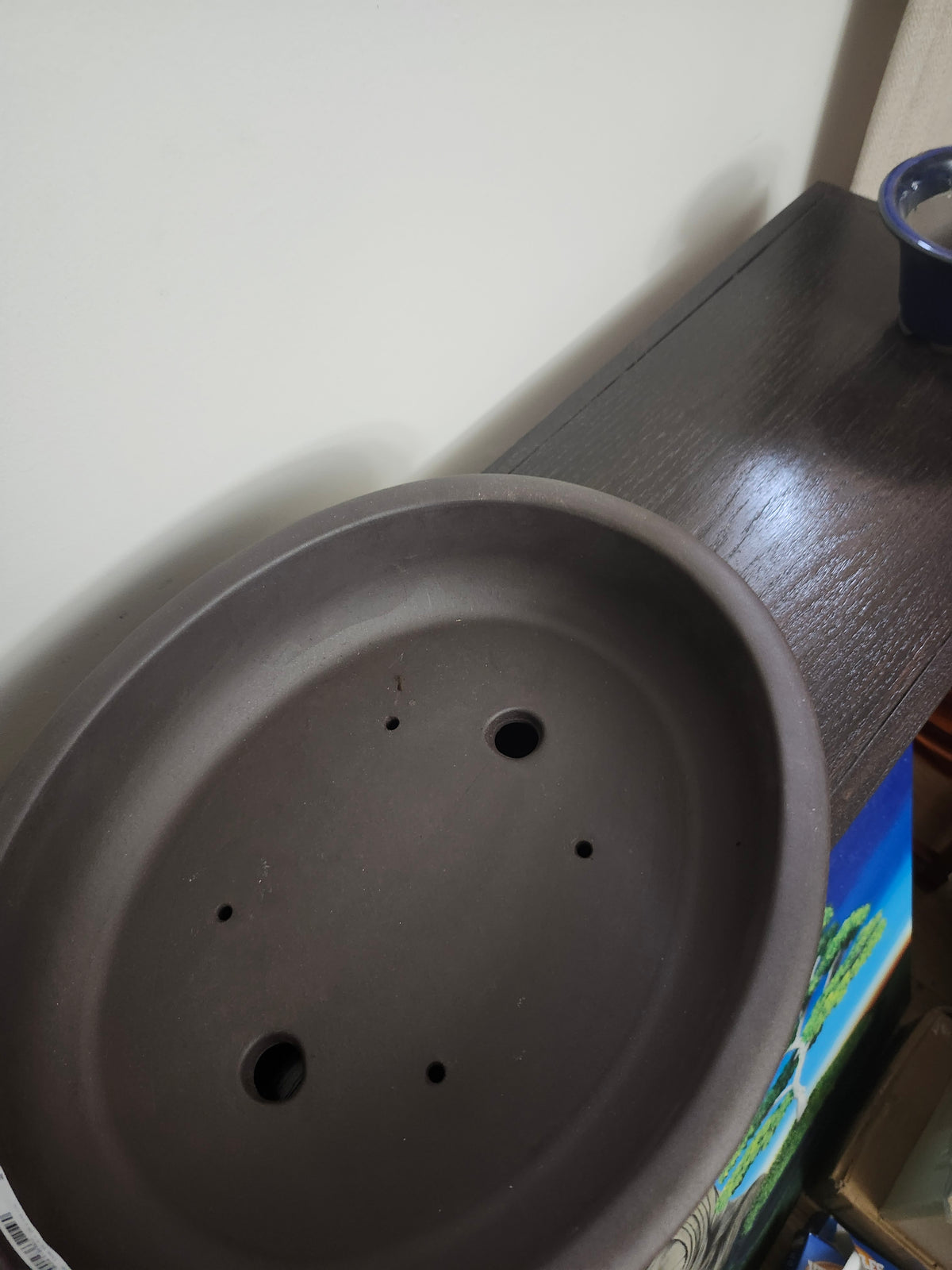 Amazing 12"  Oval Unglazed Bonsai Pot (drum style)