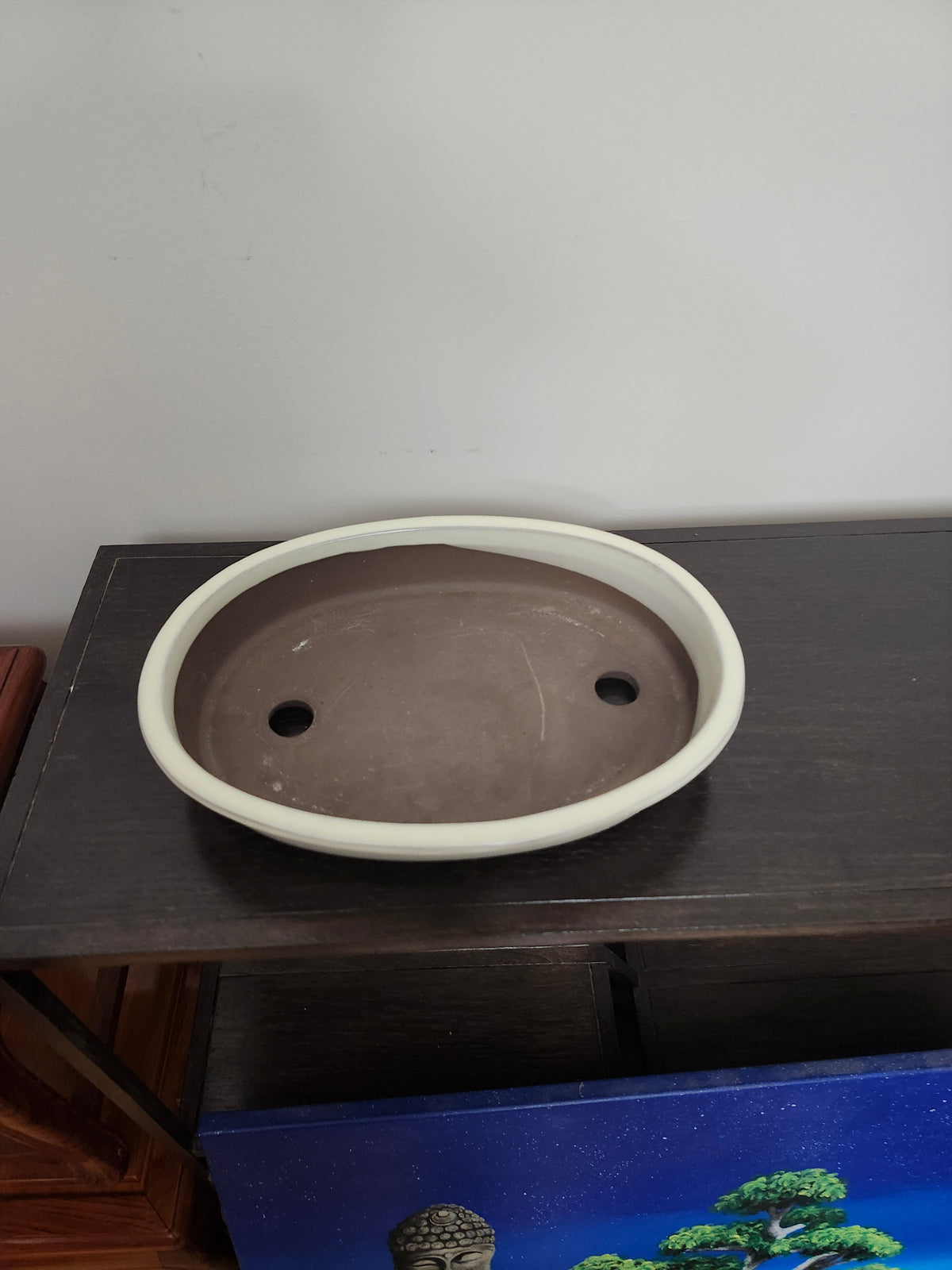 10" Japanese shallow oval , cream pot