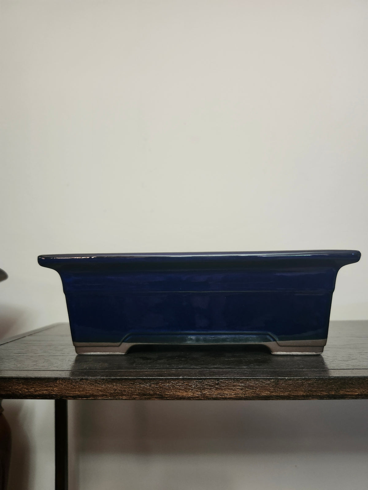 8" rectangular blue Japanese Bonsai Pot