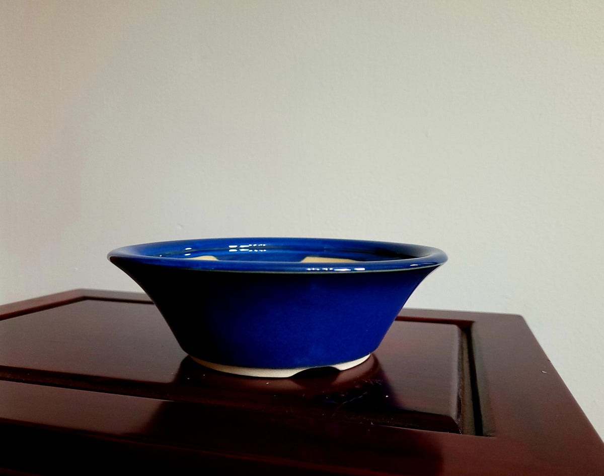 6" Round Japanese blue pot