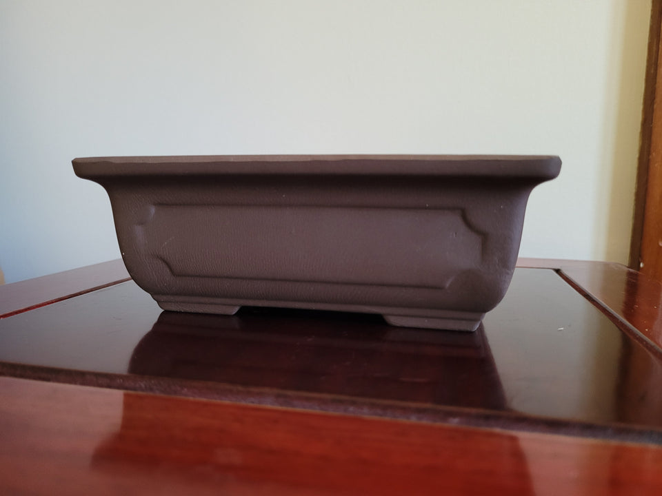 7" Japanese Mizutani Unglazed rectangular pot