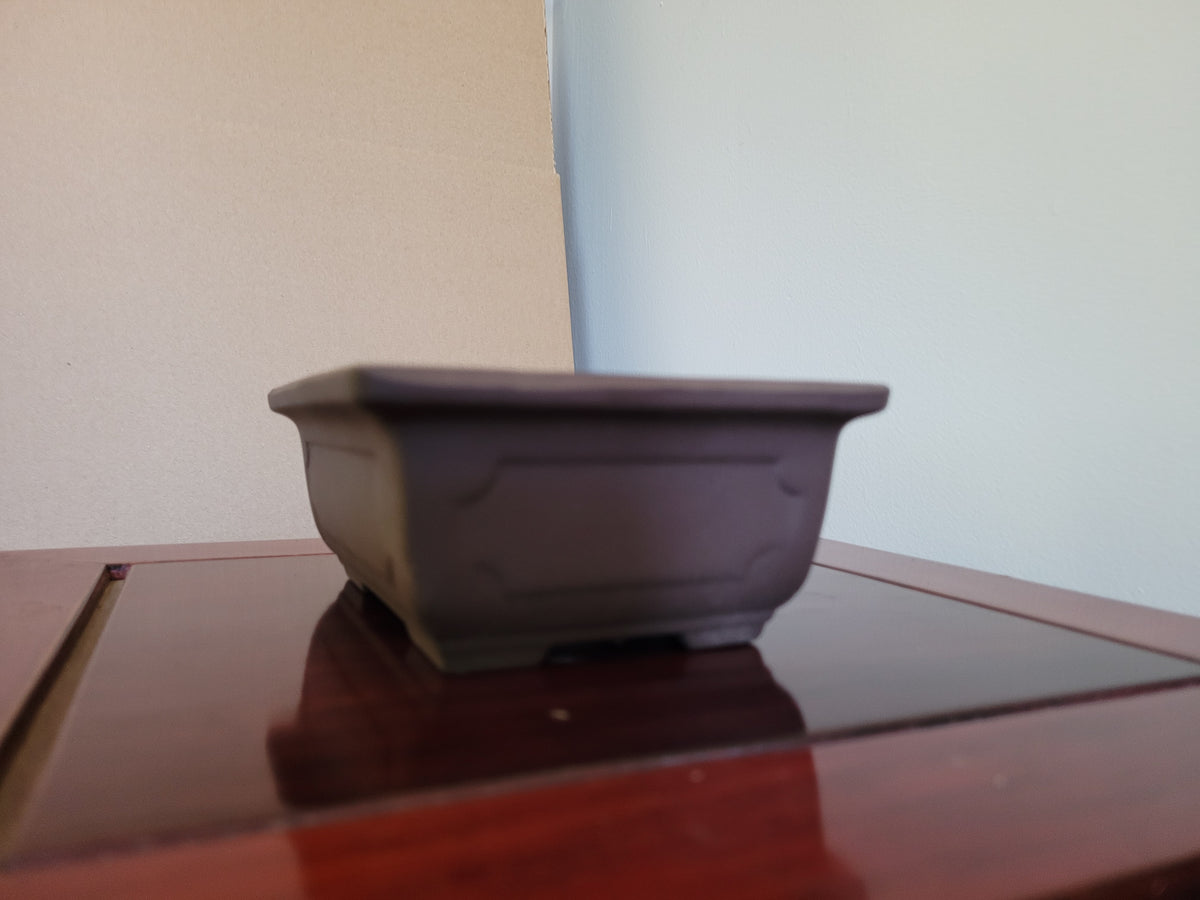 6" Japanese  Mizutani Unglazed rectangular pot